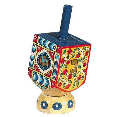 Small Dreidel and Stand - Oriental, 3.6x1.4x1.4