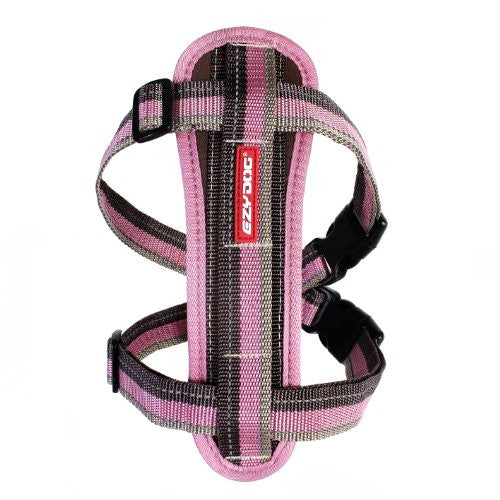 EzyDog Chest Plate Camo Harness with Reflective Stitching - Candy Stripe, Medium