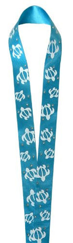 Hawaiian Lanyards - Blue Honu with Rhinestones