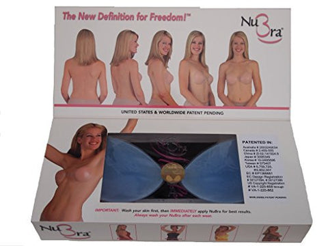 NuBra Original 100% Silicone Adhesive Bra, Blue, Cup B
