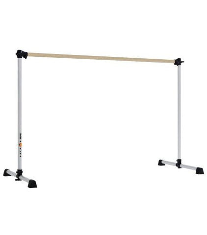 Vita Vibe Traditional Wood Ballet Barre - BNB5-W 5ft -Portable Single Bar w Carry Bag- Freestanding Stretch/Dance Bar - Vita Vibe - USA Made