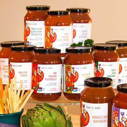 Vino de Milo No Sugar Added Pasta Sauce (16 oz), Triple Olive  and Artichoke Puttanesca