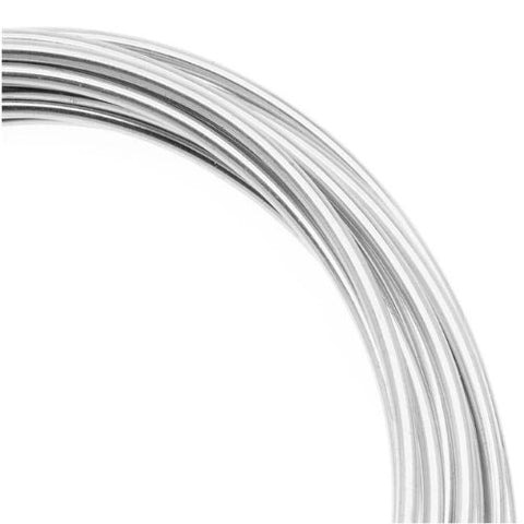 Artistic Wire, 12 Gauge (2.1 mm), Silver Plated, Tarnish Resistant Silver, 10 ft (3.1 m)