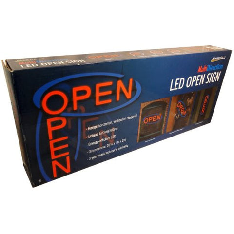 Arch Swivel LED Open Sign, 22.5" W x 9" H x 2.8" D