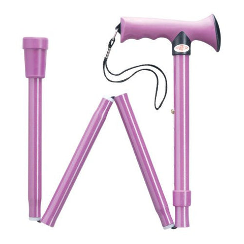 Overmold Ergonomic Folding Cane - Dark Pink