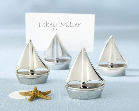 Shining Sails Silver Place Card Holders (Set of Four)