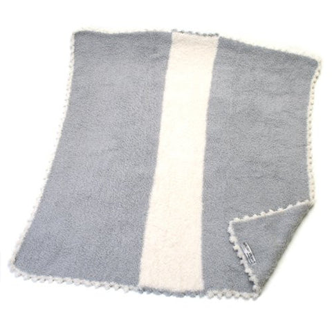 CozyChic Striped Receiving Blanket ‐ Cream/Blue 30x32