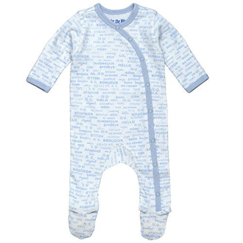 Side Snap Footie Blue