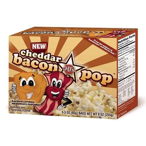 J&D’s Bacon Pop Microwave Popcorn 3 oz