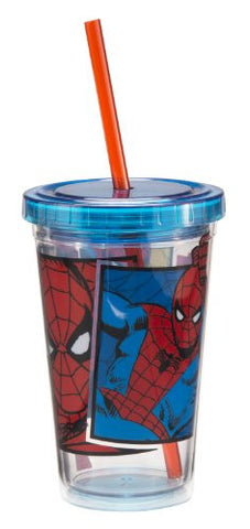 Spider-Man 12 oz. Acrylic Travel Cup, 3.5" x 3.5" x 5.5"