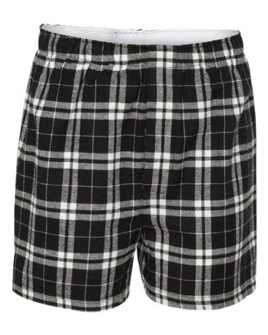 Classic Flannel Boxer - Black/White, X-Large