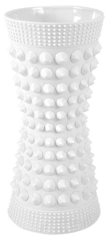 Charade - Studded Taper Vase - White