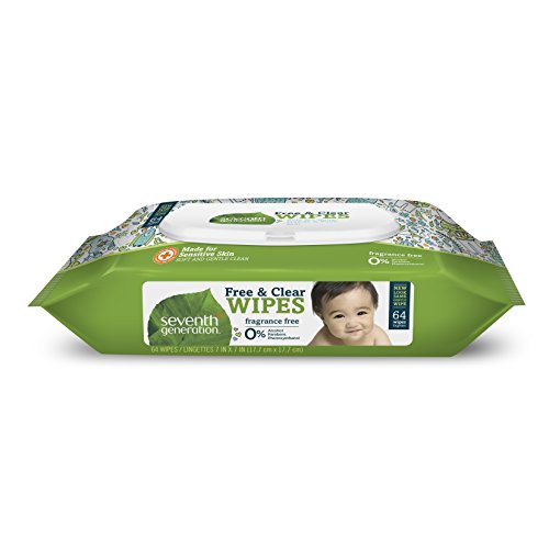 Seventh Generation Baby Wipes, Free & Clear, Fragrance Free 64 ct