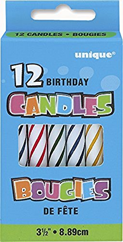 12ct Multi Spiral Candles