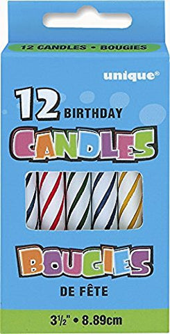 12ct Multi Spiral Candles