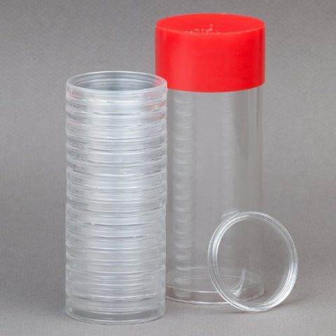 Storage Tubes for AirTite Coin Capsules, Model A, and Direct Fit Air-Tite Coin Holders, Half Dollar, Model T-30.6 - 20ct