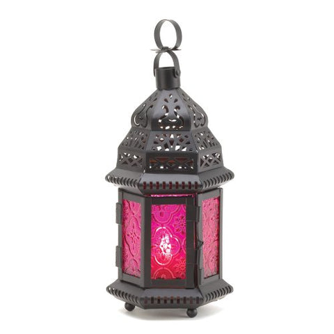 Mulberry Moroccan Lantern (4½" x 3¾" x 10¼" high)