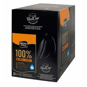 BROWN GOLD, 100% COLOMBIAN (24 SINGLE SERVE CUPS)