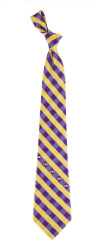 LSU Tigers Tie Woven Poly Check