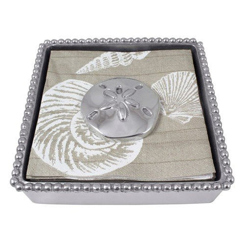 Sand Dollar Beaded Napkin Box