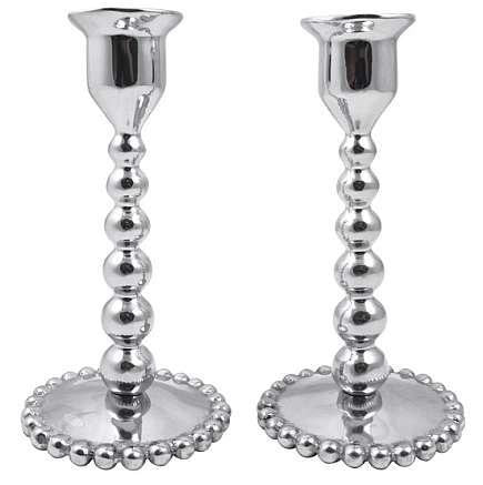 Pearled Small Candlestick Set