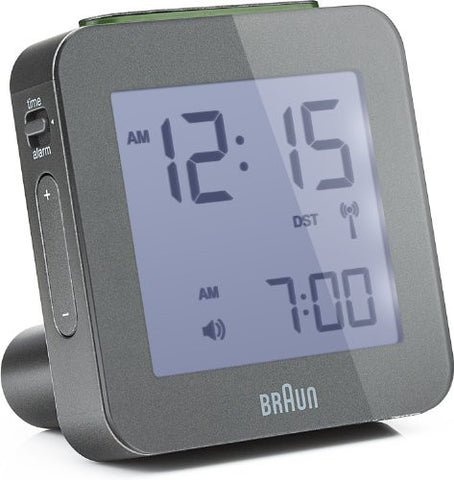 Braun Digital Quartz Alarm Clock, Grey