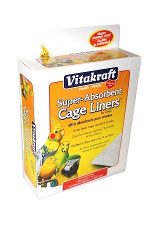VITAKRAFT PET PROD CO INC SUPER ABSORBENT CAGE LINERS FOR BIRDS WHITE 20X18 IN/7 PACK