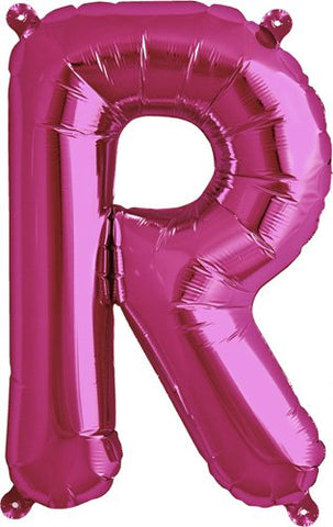 Letter R, Packaged, 16", Magenta, Air Filled