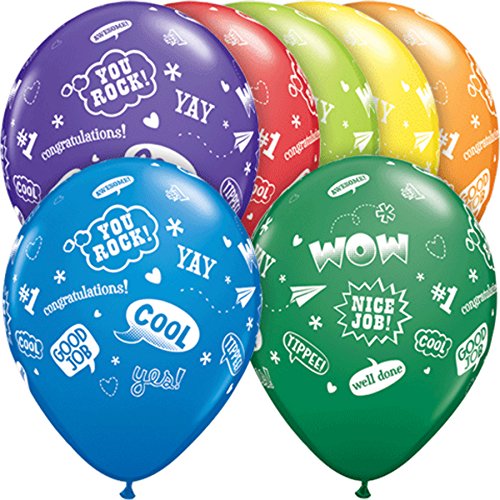 Qualatex 11" Congrats Messages Latex Asst