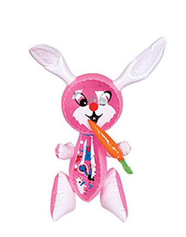17" RABBIT WITH CARROT INFLATE Pink