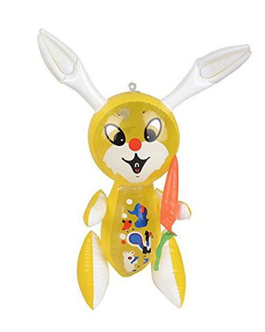 17" RABBIT WITH CARROT INFLATE Yellow