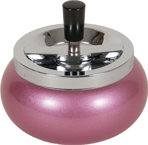 5.5" Pink Large Metal Spinning Ashtray