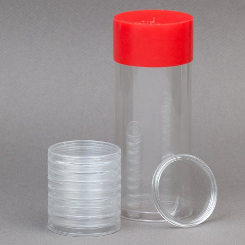 Storage Tubes for AirTite Coin Capsules, Model A, and Direct Fit Air-Tite Coin Holders, Silver Dollar, Model H-38 - 10ct
