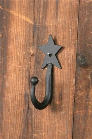 Wrought Iron Coat Hook Single Star