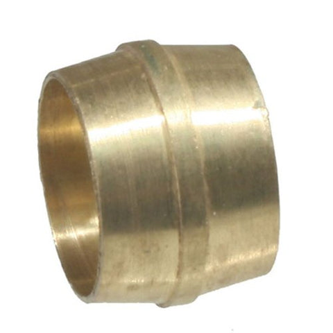 Brass Compression Fitting - Sleeve, 0.375" Brass Tube O.D