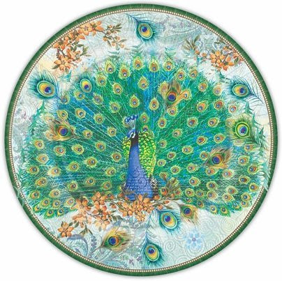 Dinner Paper Plates  Royal Peacock , 8 large plates