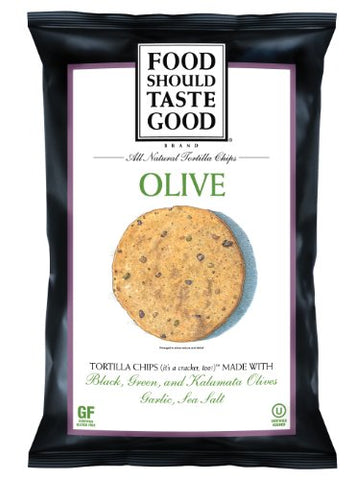 Food Should Taste Good Chips, Olive, 5.5 Ounce (Pack of 12)