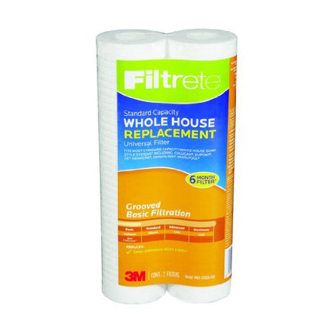 Basic Whole House Grooved Replacement Filter, Standard Capacity - 2/pack