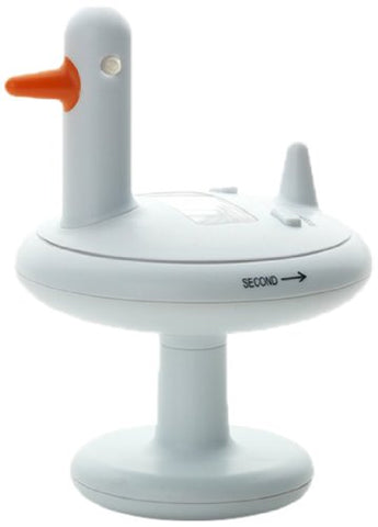 Duck Timer Electronic kitchen timer in thermoplastic resin, white. 3¾ in.