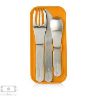 monbento nomad cutlery set - orange