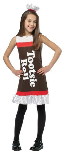 Tootsie Roll Tank Dress Children Costume - Brown, 7-10
