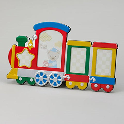 Multi Color Train Photo Frame Holds 4