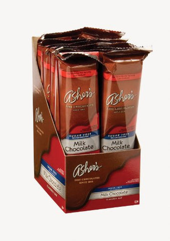 ASHER'S CHOCOLATES, ASHER SUGAR FREE MILK CHOCOLATE BAR 1.65OZ