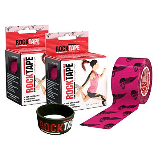 RockTape - 2" x 16.4' - Pink Skull - Pack of 2