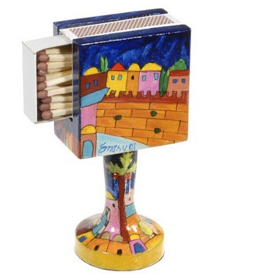 Matchbox Holder and Stand - Jerusalem, 4.3x2.3x1.7