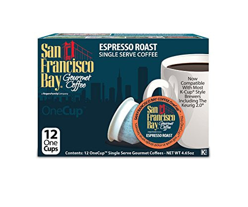 San Francisco Bay Gourmet Coffee OneCup Espresso Roast Coffee 12 Count