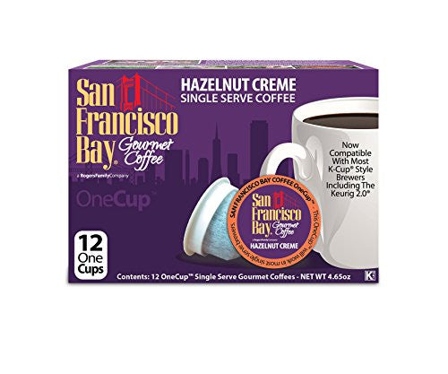 San Francisco Bay Gourmet Coffee OneCup Hazelnut Creme Coffee 12 count