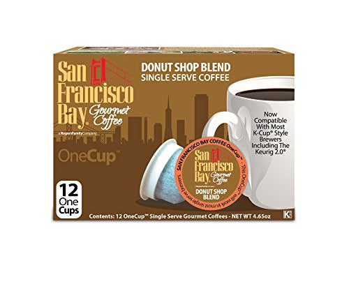 San Francisco Bay Gourmet Coffee OneCup Donut Shop Blend 12 Count
