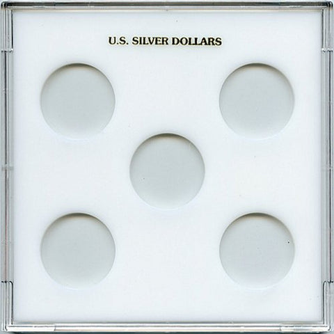 Capital Plastics GX28A WHITE U.S. Silver Dollars (No Dates)(slots 5), Galaxy, White