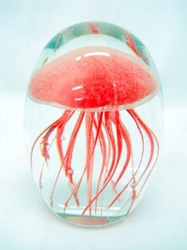BABY JELLYFISH - RED GLOW 4"H